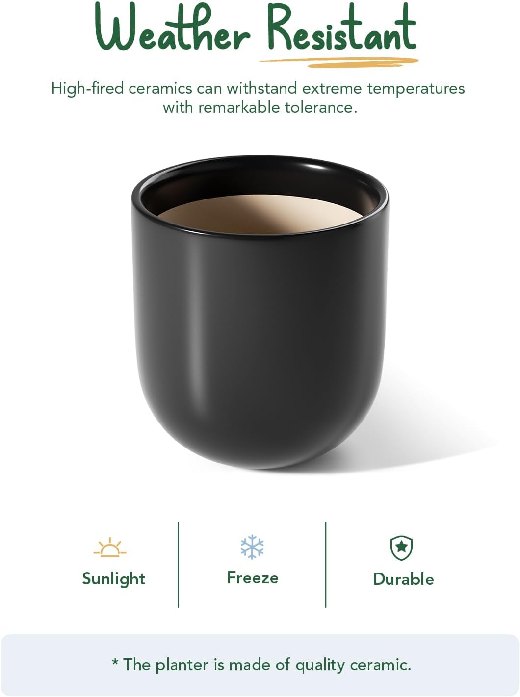 LE TAUCI 12 Inch Pots for Plants, Ceramic Large Planters for Indoor Plants, Indoor Plant Pots for Home Garden Patio Office, Planter Pots with Drainage Hole and Rubber Plug, Neutral Gray