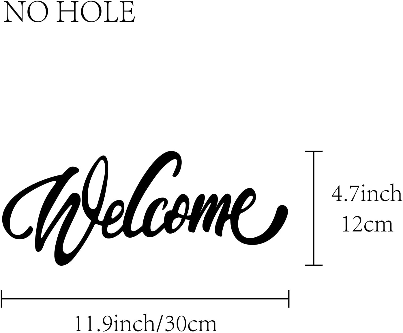 CREATCABIN Welcome Sign Welcome Wood Cutout Wooden Wall Decor Letters Laser Cut Art Unfinished Rustic Decorative DIY for Front Door Home Gallery Porch Coffee Bar Wreath Gift 11.8 x 2.4 Inch