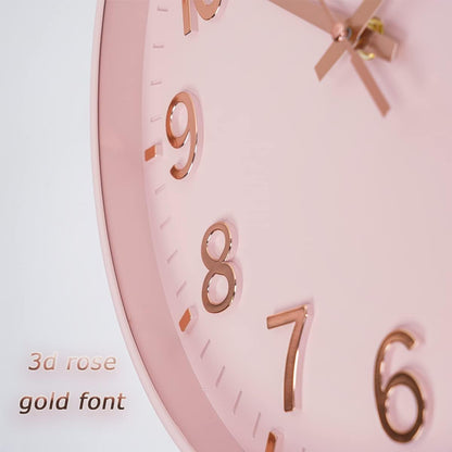 HZDHCLH Wall Clocks Battery Operated,12 inch Silent Non Ticking Modern Wall Clock for Living Room Bedroom Kitchen Office Classroom Decor (Olive Green and Gold)