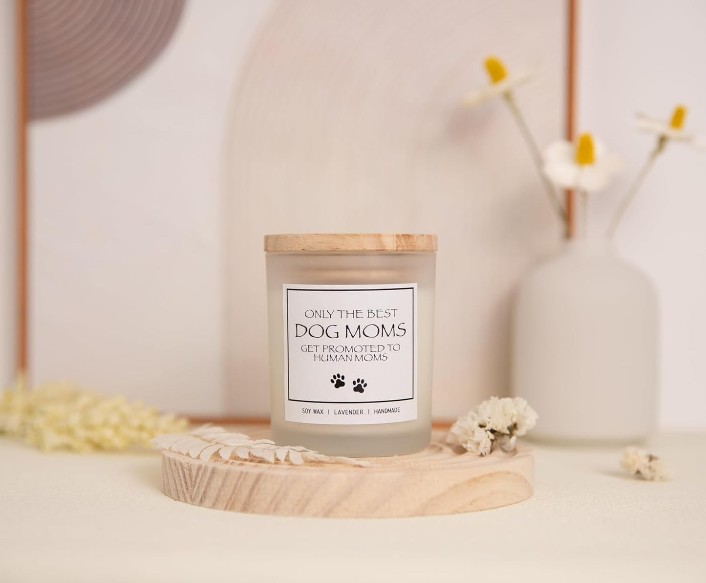Pug Gifts & Decor, Dog Mom Gifts for Women, Dog Farts Candle, Pet Friendly Lavender Scented Candle