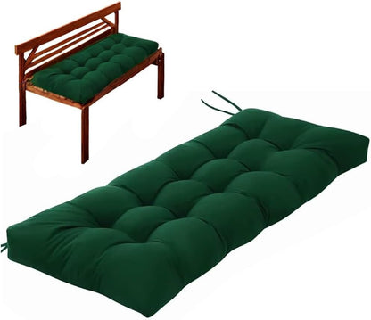 Bench Cushion, Patio Furniture Cushions with Ties, Soft Bench Cushions for Indoor/Outdoor Furniture Kitchen&Dining (Black, 39 * 19.7in)