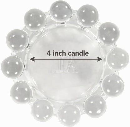 Alice Lane Original Bubble Candle Dish – Chic Smoky Glass Candle Dish for Home Decor – Decorative Modern Candle Holder for Small Candles & Diffusers