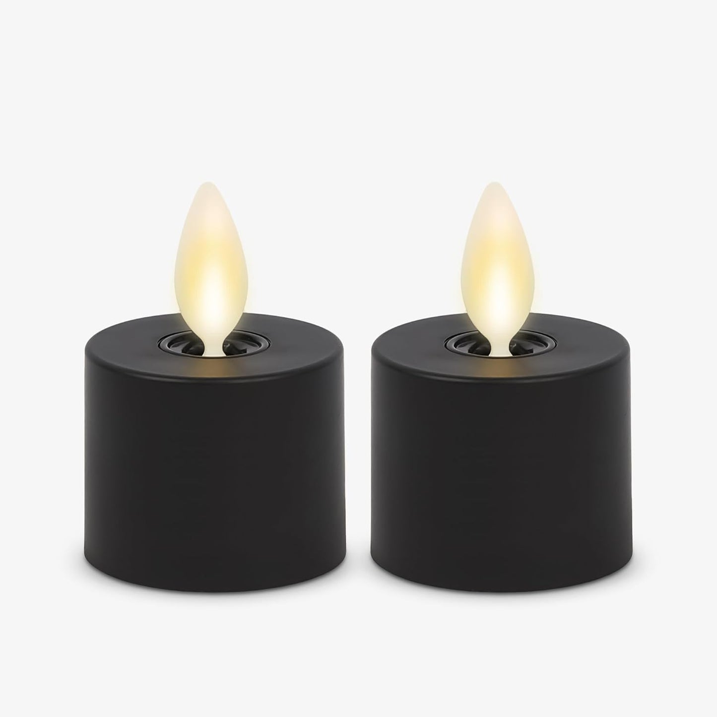 Luminara Flickering Flameless Pearl Ivory Tealights - Warm LED Light Flame Votives - Battery Operated Decor for Dining Room Table Centerpieces, Fireplace Mantel, Dinner Party, Reception - Set of 4