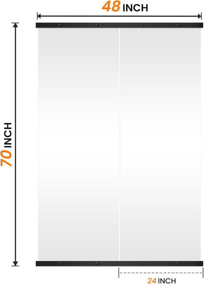 TRAHOME Full Length Floor Mirror 56"x15", Standing Mirror with Aluminum Frame, Large Body Mirror for Bedroom, Living Room and Bathroom, Black