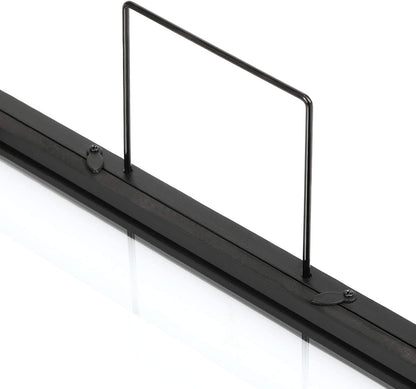 ONE WALL 11x14 Inch Floating Frame, Black Wood Double Glass Float Picture Frame Display 11x14/8x10/5x7 Inch Photos or Plant or Petal Specimens for Wall and Tabletop - Mounting Accessories Included