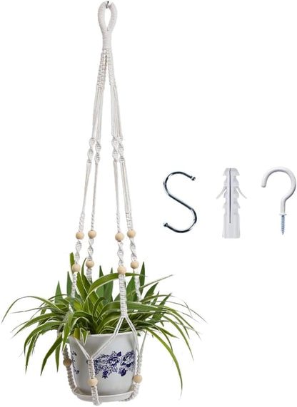 feedee Macrame Plant Hangers Indoor Macrame Hanging Planters for Indoor Plants, 6 Pack Hanging Plant Holders Indoor Hanging, Macromay Plant Hangers for Indoor Plant Hanger, Outdoor Flower Pots Holder