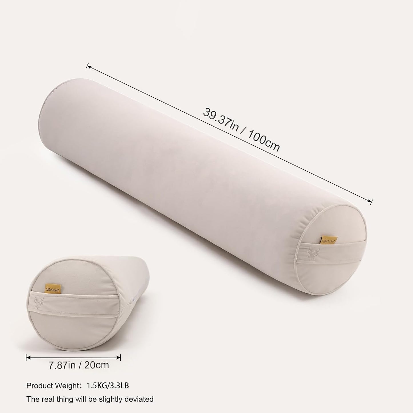 Body Pillow for Adults,Long Round Pillow,Big Cylindrical Pillow,Large Full Bolster Pillows for Side Sleepers (Steel Gray, 47.24"*7.87")