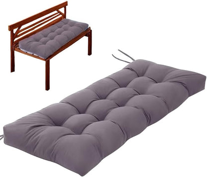 Bench Cushion, Patio Furniture Cushions with Ties, Soft Bench Cushions for Indoor/Outdoor Furniture Kitchen&Dining (Black, 39 * 19.7in)