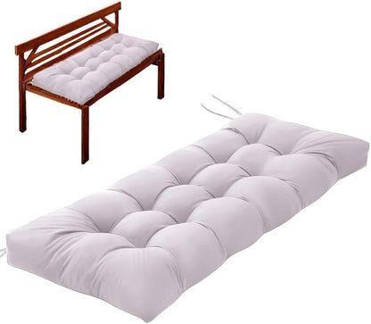 Bench Cushion, Patio Furniture Cushions with Ties, Soft Bench Cushions for Indoor/Outdoor Furniture Kitchen&Dining (Black, 39 * 19.7in)