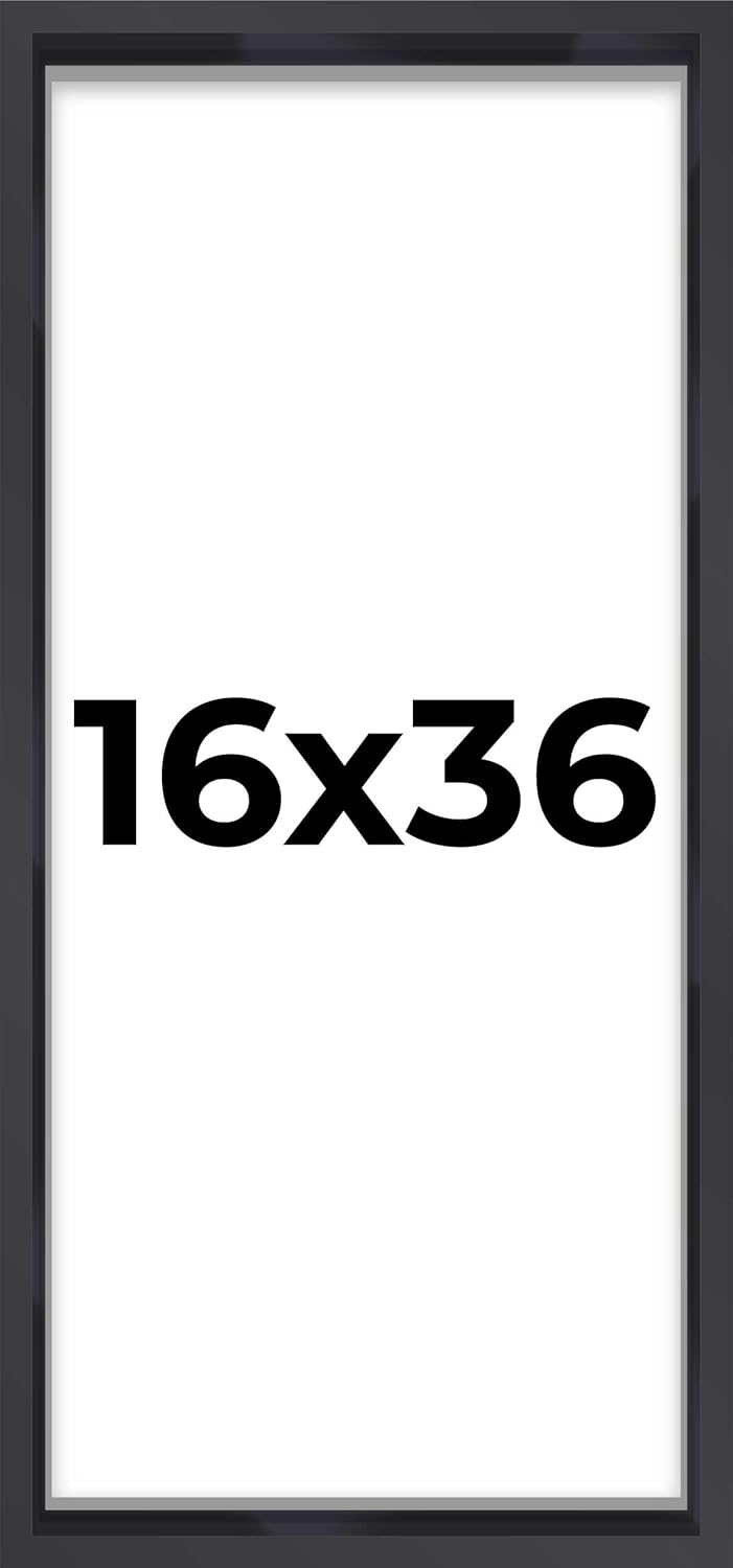 14x14 Shadow Box Black | 3/4" Depth of Usable Space | Solid Wood Pine | Includes UV Resistant Acrylic Plexiglass, Acid-Free Backing & Hanging Hardware | Made to Order in USA - Colors E