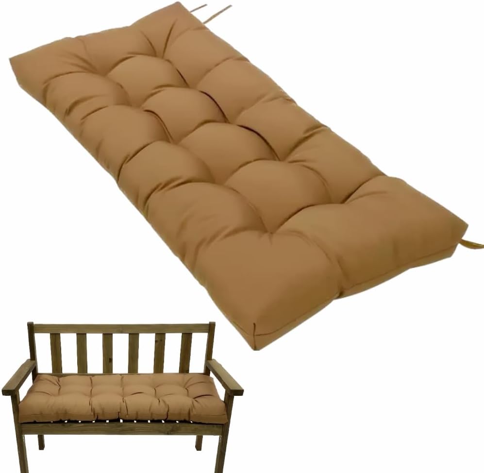 Bench Cushions for Indoor Furniture,Tufted Patio Bench Seat Cushion, Swing Seat Cushion,Garden Loveseat Cushions,Outdoor Cushions for Lounger Garden Furniture Patio (Navy Blue, 39.3x19.7)