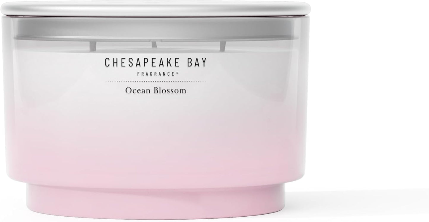 Chesapeake Bay, 11oz Marine Drift Scented Candle, Mood Evoking Fragrance, Textured Sea Glass-Inspired Jar, Premium Soy Blend Wax with Essential Oils, Coastal Fragrance for Home Décor or Gifting