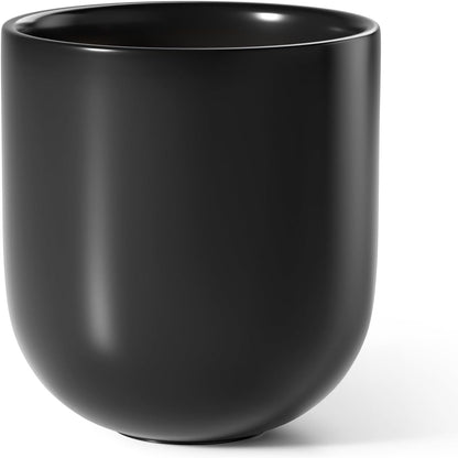 LE TAUCI 12 Inch Pots for Plants, Ceramic Large Planters for Indoor Plants, Indoor Plant Pots for Home Garden Patio Office, Planter Pots with Drainage Hole and Rubber Plug, Neutral Gray