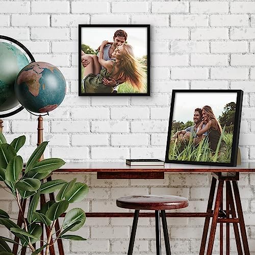 Americanflat 24x36 Poster Frame with Polished Plexiglass - Streamline Collection - Thin Border Picture Frame for Wall Display - Hanging Hardware Included - Black - Colors C