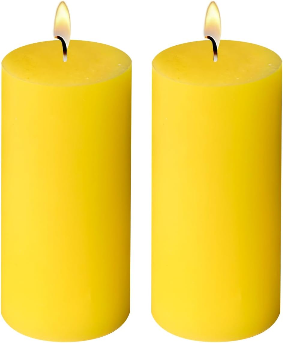 2 Pack 3x6 Inch Sage Green Unscented Pillar Candles - 70 Hour Long Burning Dripless Smokeless Candles for Home Decor Weddings Festivals Spa Meditation