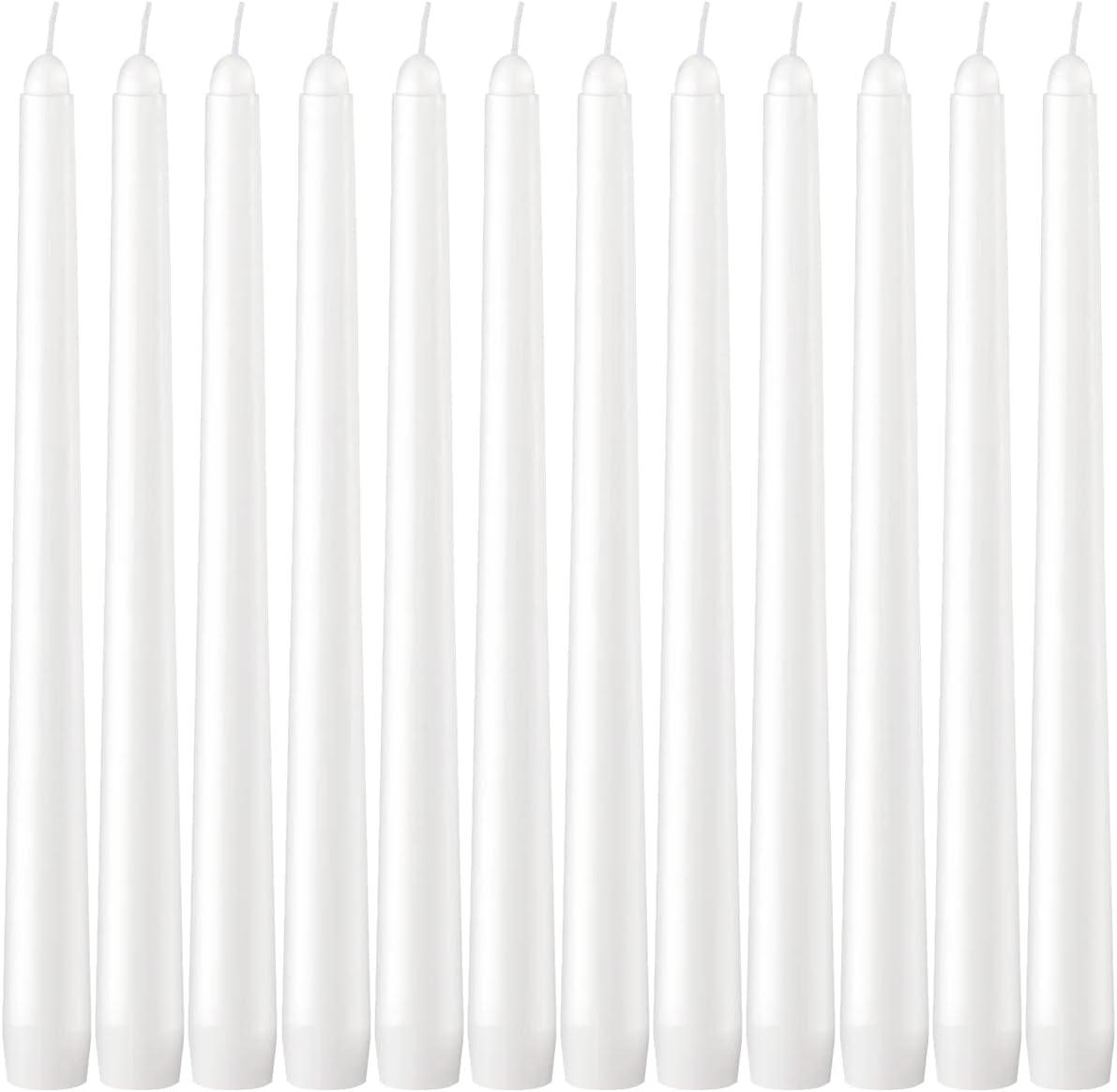 30-Pack 10-Color Taper Candles - 10 Inch Dripless & 10-Hour Burn｜Wedding/Birthday/Home Decor with Premium Wax
