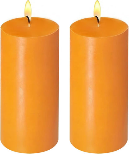 2 Pack 3x6 Inch Sage Green Unscented Pillar Candles - 70 Hour Long Burning Dripless Smokeless Candles for Home Decor Weddings Festivals Spa Meditation