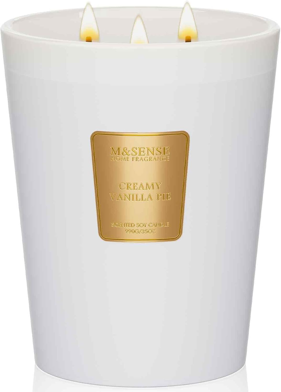 M&SENSE Jasmine Candles Highly Scented 3 Wick 35oz 150 Hours Burn Extra Large Jar Candles for Women, Natural Soy Wax Aromatherapy Candle for Stress Relief, Meditation, Yoga, Spa - Colors B