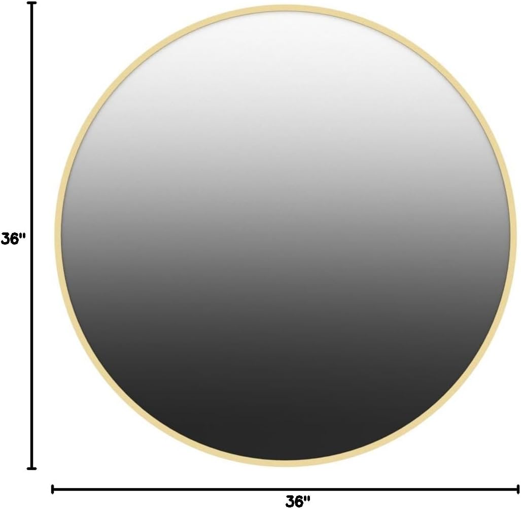 Itrue 12 Inch Small Round Decorative Wall Mirror, HD Silver-Coated Glass with Brushed Black Metal Frame, Minimalist Modern Accent Mirror for Vanity, Narrow Walls, Bathroom, Bedroom & Entryway