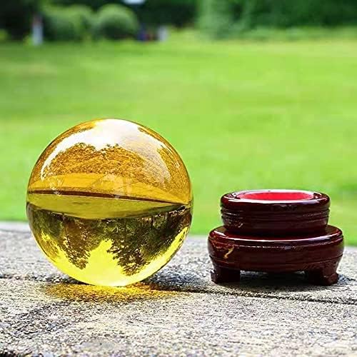 CHENGXINWENHUA Decorative Orbs for Bowls and Vases Set of 1，Diameter 3" Crystal Sphere Ball,Camera Sphere and Photography Orb (Green-1)