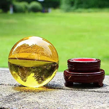 CHENGXINWENHUA Decorative Orbs for Bowls and Vases Set of 1，Diameter 3" Crystal Sphere Ball,Camera Sphere and Photography Orb (Green-1)