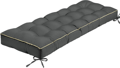 Outdoor Bench Cushion, Tufted Patio Seat Pad for Garden Bench, Porch Swing, Indoor/Outoor Furniture (Blue, 48X18X4 inch)