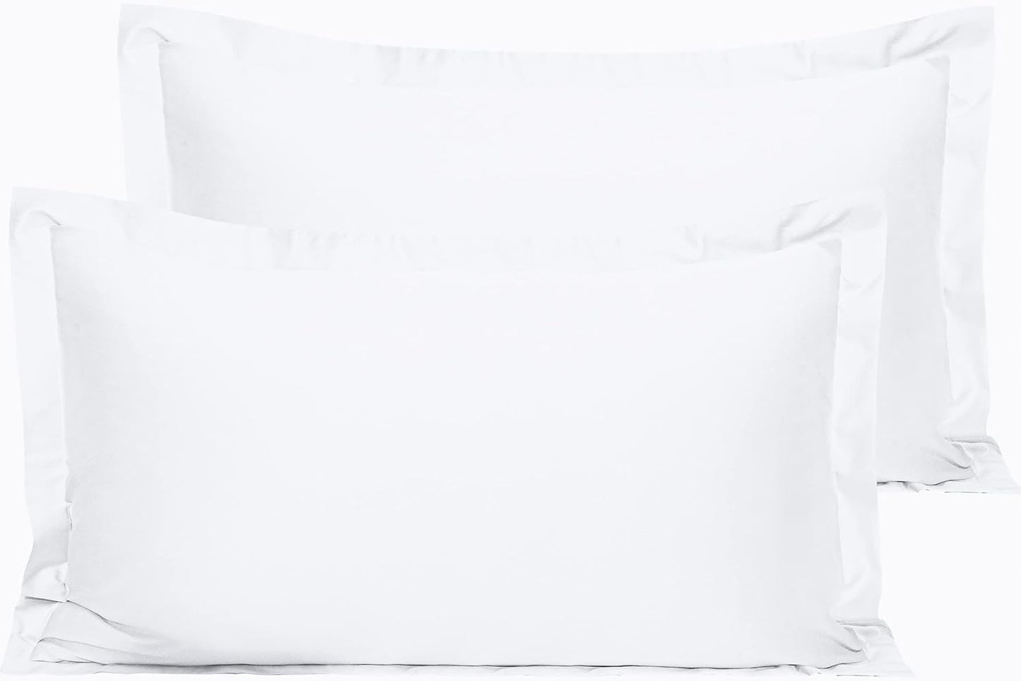 NTBAY Cotton 26x26 Euro Sham Covers - 500 Thread Count Egyptian Cotton Euro Pillow Covers, 2 Pack Super Soft and Breathable 26x26 Pillow Covers, Square Pillow Cases, White