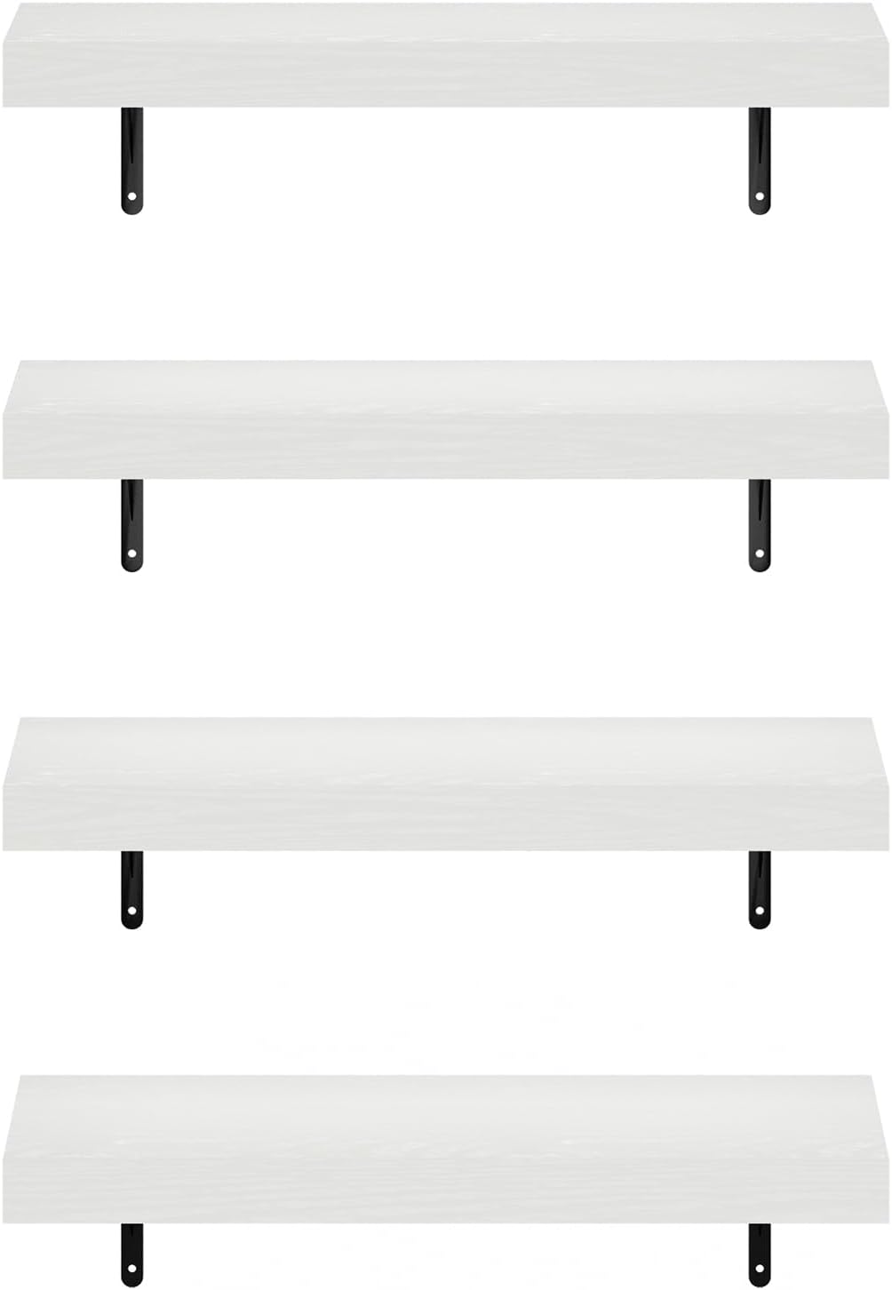 Furinno Rossi 5-Tier Wall Mount Floating Radial Corner Shelf, White