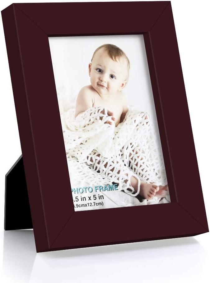 RPJC 5x7 Picture Frames Made of Solid Wood High Definition Glass for Table Top Display and Wall Mounting Photo Frame Black