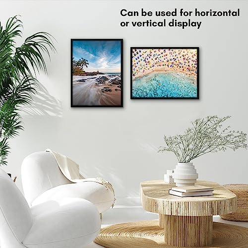 Americanflat 24x36 Poster Frame with Polished Plexiglass - Streamline Collection - Thin Border Picture Frame for Wall Display - Hanging Hardware Included - Black - Colors D