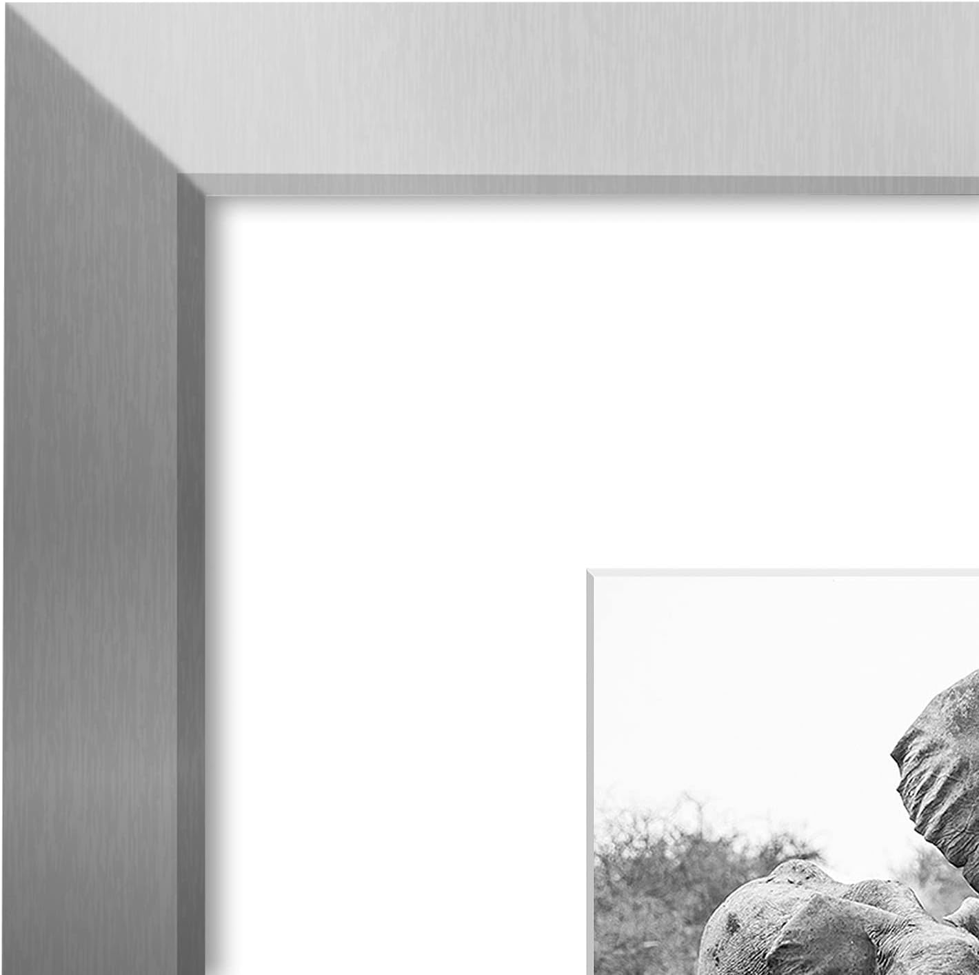 Americanflat 8x10 Picture Frame with Shatter-Resistant Glass - Use as 5x7 Frame with Mat or Display 8x10 Photo Without Mat - Signature Collection - Picture Frames for Tabletop and Wall Display - Black