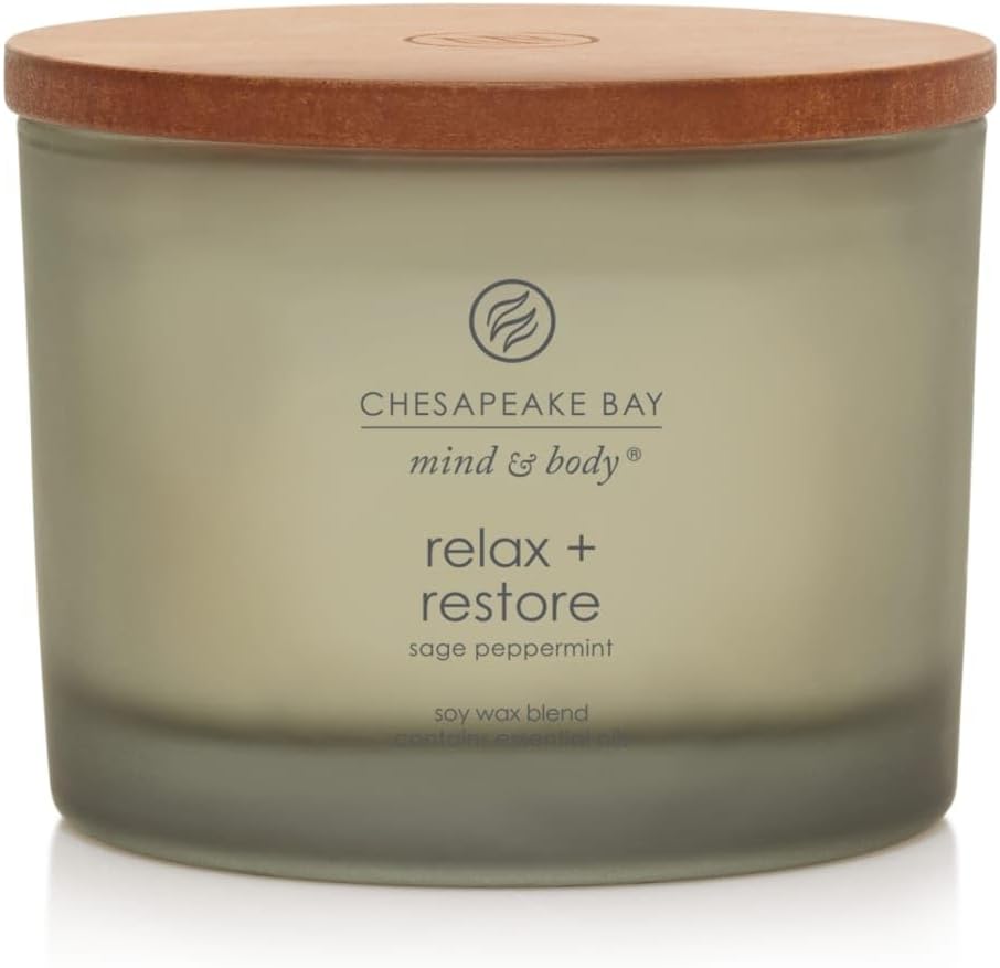 Chesapeake Bay Candle PT40886 Scented Candle Awaken + Invigorate (Lemongrass Eucalyptus) Medium Green Home Décor