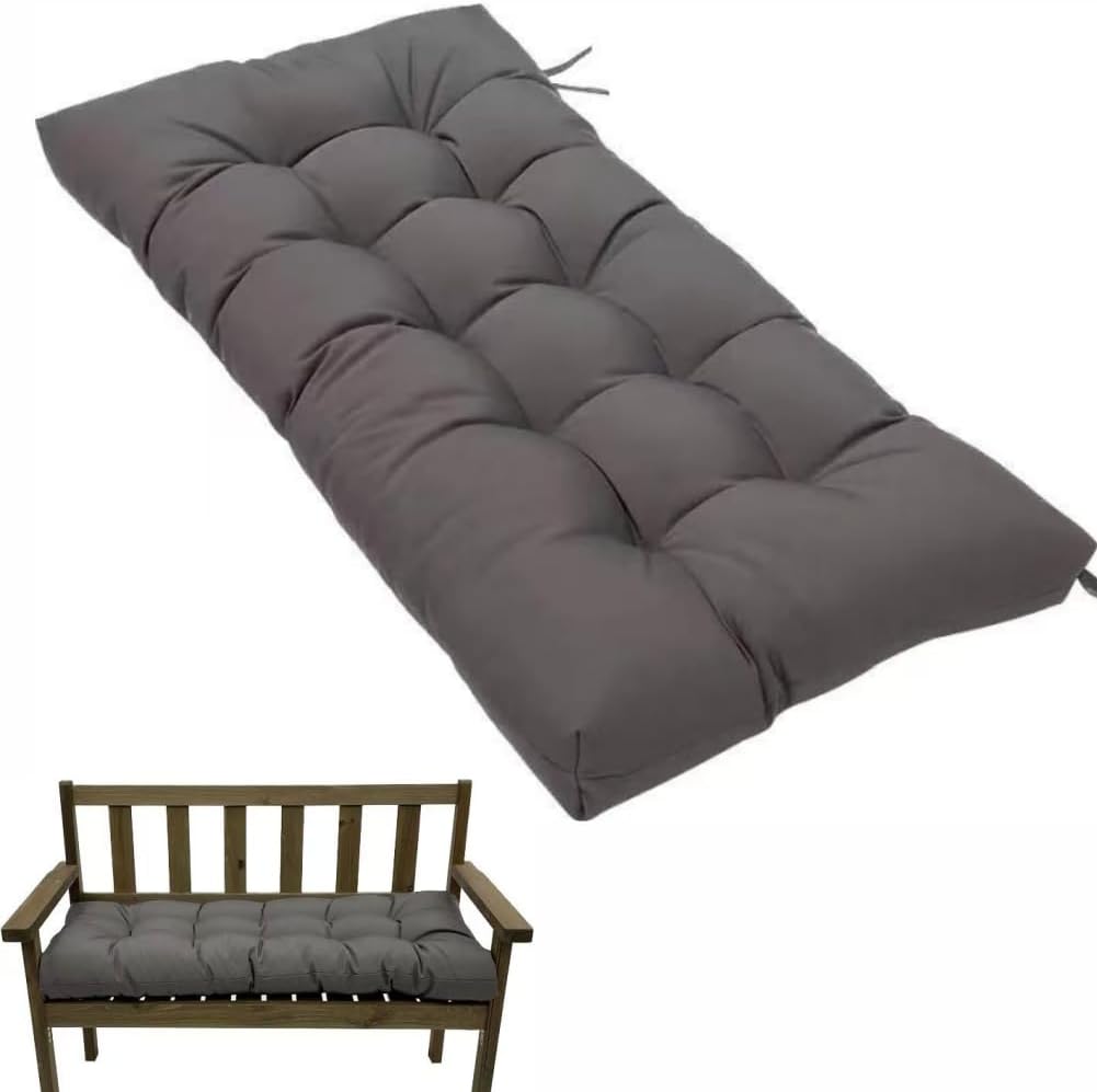 Bench Cushions for Indoor Furniture,Tufted Patio Bench Seat Cushion, Swing Seat Cushion,Garden Loveseat Cushions,Outdoor Cushions for Lounger Garden Furniture Patio (Navy Blue, 39.3x19.7)