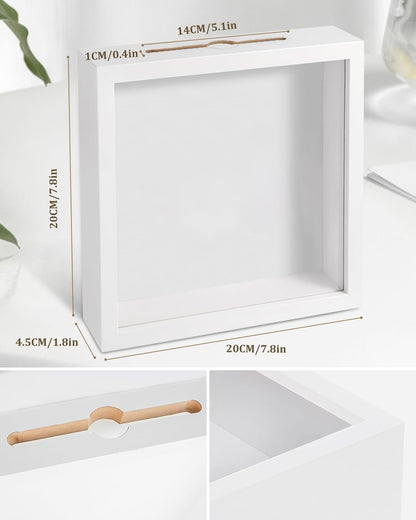 Shadow Box Frame 8x10 - 3 Pack Wood Deep Shadowbox with Glass Shadow Boxes Display Cases Suitable for Photos, Dried Flowers, Handicrafts Picture Frames for Wall (Black)