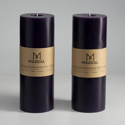 MOZEAL 3" x 4" Hand-Poured Unscented Candle,Dripless Pillar Candle Set of 3,Long Clean Burning,Approx 72 Hours Burn Time,Rustic Country Style,Wedding,Dinner,Christmas and Home Decor,White