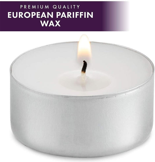 MontoPack Unscented White Tealight Candles Bulk [200] | 6 Hours of Smokeless, Dripless, Long Lasting Burning Paraffin Tea Lights | Small Votive Mini Candles for Home, Shabbat, Weddings & Emergencies