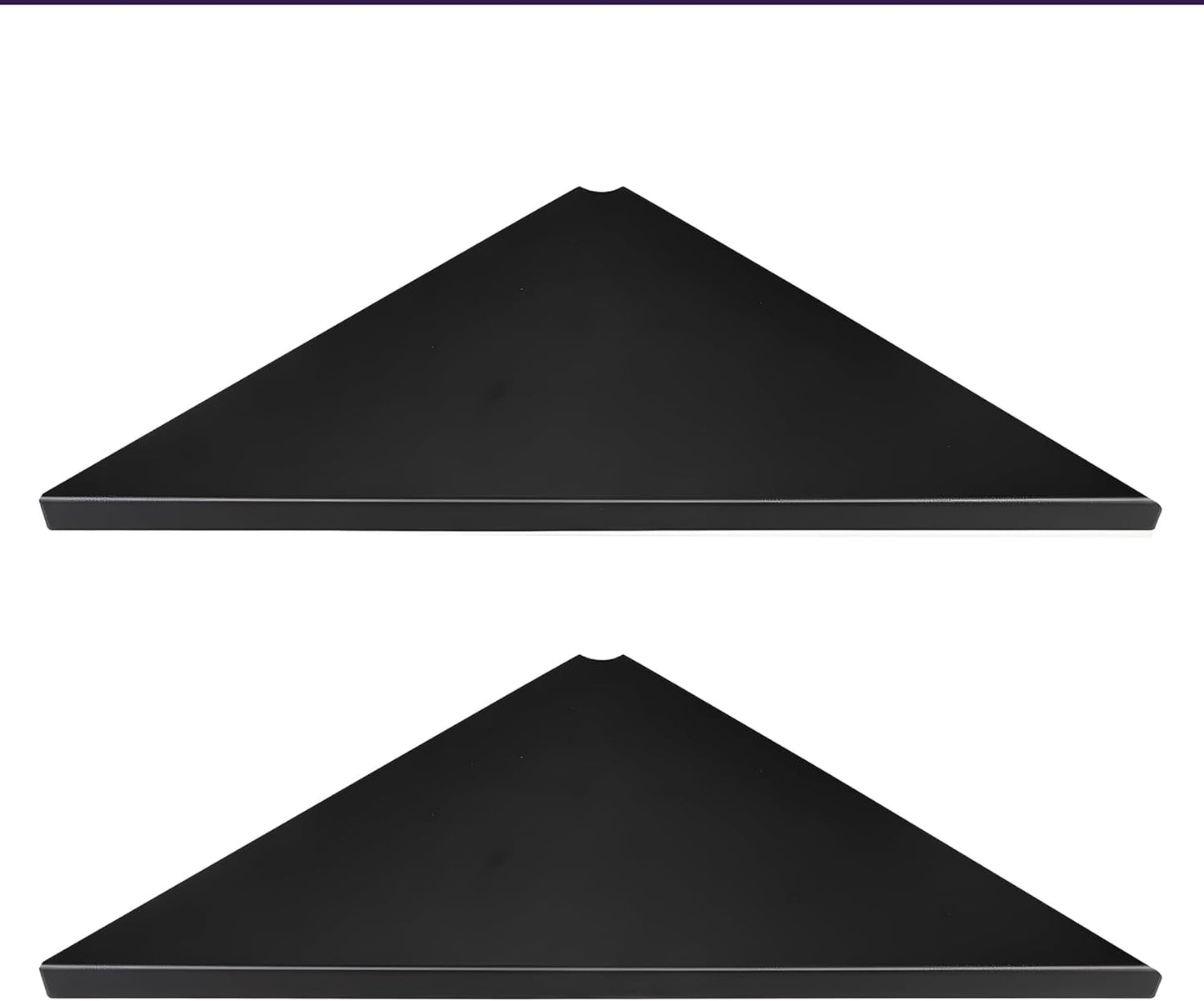 evron Corner Mounting Shelf Set of 2 – Easy to Install Floating Wall Shelves with Wood Grain Finish, Durable and Waterproof ABS Plastic for Kitchen, Bathroom, Living Room Home Décor