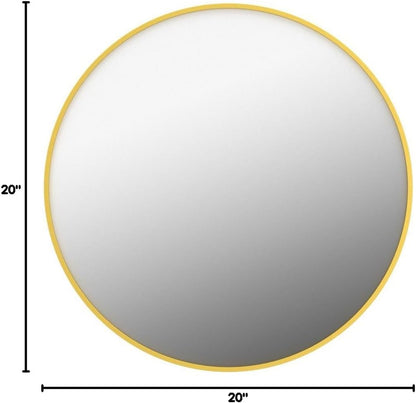 Fabuday Black Circle Mirror for Wall 20 inch - Round Mirrors for Bathroom, Entryway, Living Room, Hallway, Bedroom Decor, Small Matte Framed