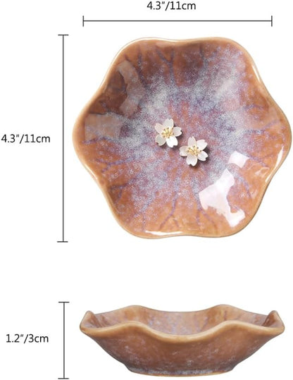 JAMEND CLXP Lotus Leaf Shape Decorative Ring Tray, Small Key Bowl, Ceramic Trinket Tray Jewelry Dish Organizing Necklace Earrings, Home Decoration for Mom Best Friend Sister, Pink.