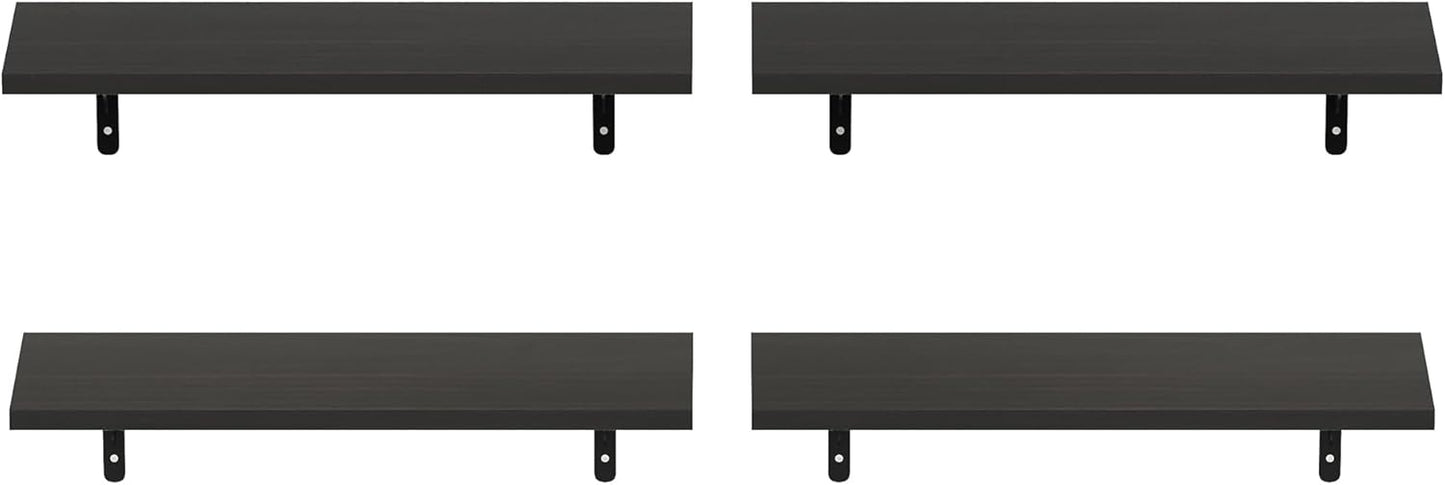 Furinno Rossi 5-Tier Wall Mount Floating Radial Corner Shelf, White