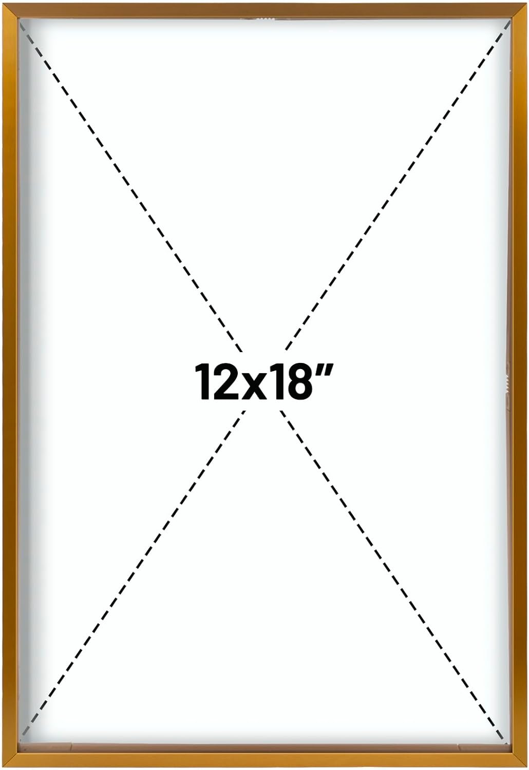 Frametory, Floating Picture Frame 12x16 - Black Aluminum Metal Photo Frame - Real Glass of Front - for Wall Mount Display