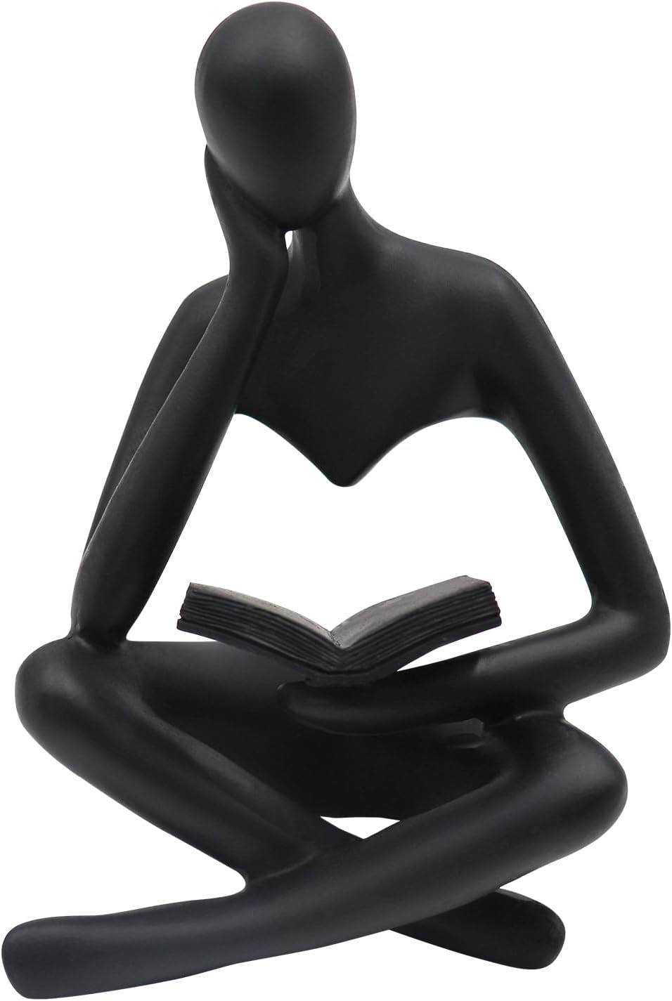 Jinkoozz Reading Women Statue, Thinker Sculptures, Abstract Art Ornament, Modern Aesthetic Figurine Decoration, Suitable for Home Living Room Bedroom Office Shelf Table Desk Bookshelf Decor