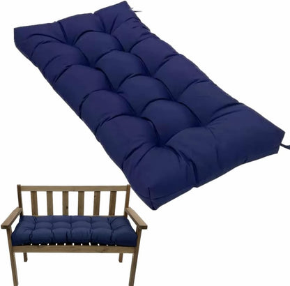 Bench Cushions for Indoor Furniture,Tufted Patio Bench Seat Cushion, Swing Seat Cushion,Garden Loveseat Cushions,Outdoor Cushions for Lounger Garden Furniture Patio (Navy Blue, 39.3x19.7)