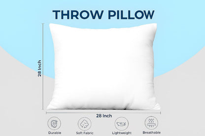 Utopia Bedding Throw Pillows (Set of 4, White) – 16 x 16 Inches Down Alternative Pillows for Bed, Sofa, and Couch - Fluffy Decorative Stuffer Pillow for Indoors & Outdoors