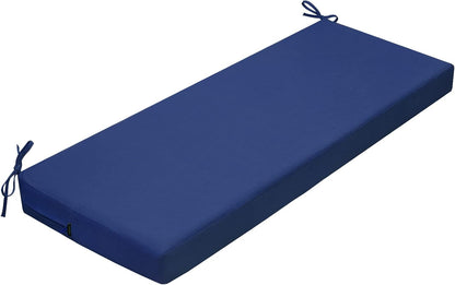 idee-home Outdoor Bench Cushion Waterproof, Bench Cushions for Outdoor Furniture, Patio Porch Swing Replacement Seat Pad with Ties for Garden Backyard, 48 x 18 Inch Red