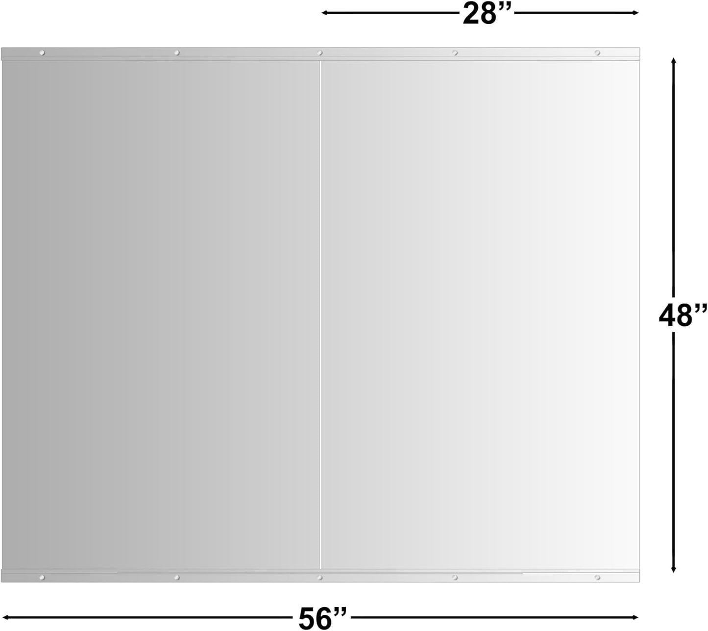 Ruomeng Home Gym Mirrors 12 Inch x 12Pcs Wall Mounted Mirror Glass Frameless Full Length Mirror Tiles for Home Gym, Bedroom, Door & Bathroom
