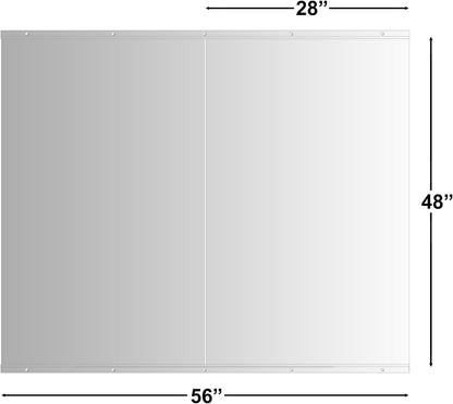 Ruomeng Home Gym Mirrors 12 Inch x 12Pcs Wall Mounted Mirror Glass Frameless Full Length Mirror Tiles for Home Gym, Bedroom, Door & Bathroom