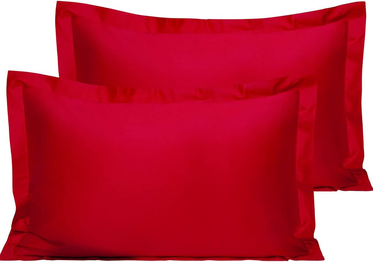 NTBAY Cotton 26x26 Euro Sham Covers - 500 Thread Count Egyptian Cotton Euro Pillow Covers, 2 Pack Super Soft and Breathable 26x26 Pillow Covers, Square Pillow Cases, White
