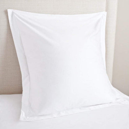 Euro Sham Covers 26x26 Set of 2 White 600 Thread Count 100% Egyptian Cotton Pack of 2 Euro 26x26 Pillow Covers Cushion Cover Cases Soft Skin Friendly European Size Decorative Square Pillow Shams