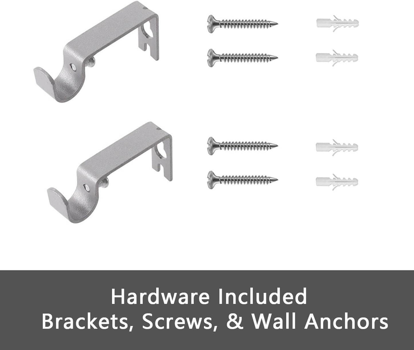 GXOACKJ Curtain Rods for windows 32-48 inch, 5/8 inch Decorative Curtain Rod Set, Matte Black Splicing Heavy Duty Metal Curtain Rod with Brackets